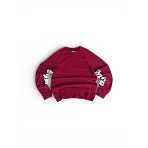 Nike SB Mens Raglan Sweatshirt Burgundy Red Sleeve Logo Pullover Large